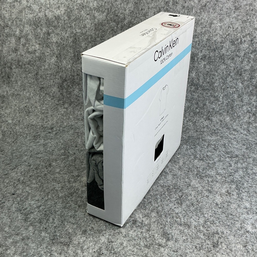 Calvin Klein Mens 4 Pack Classic Fit 100% Cotton Crew Neck T-Shirts Large Multi - Picture 4 of 11